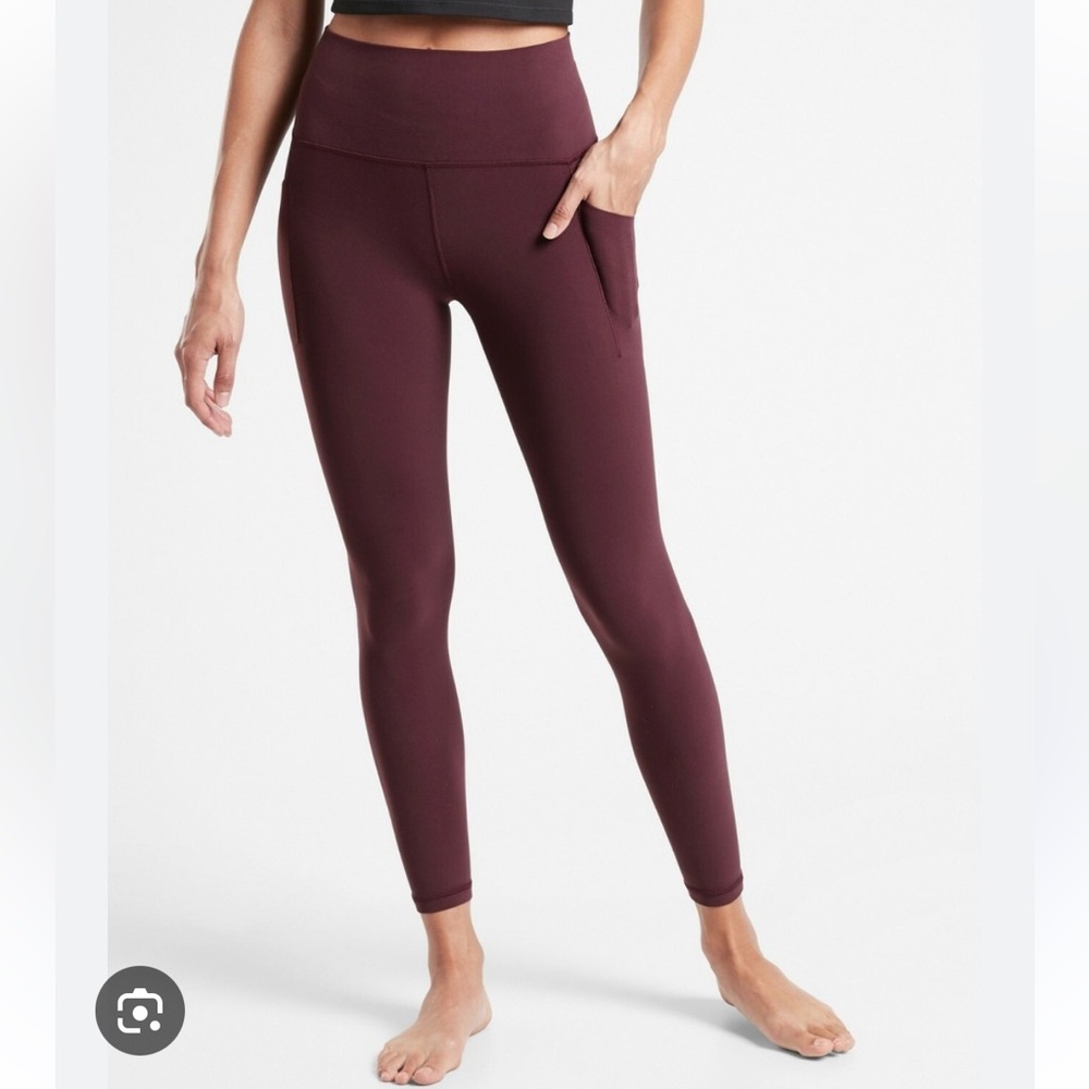 Athleta XL Tall Salutation Stash Tight Cabernet